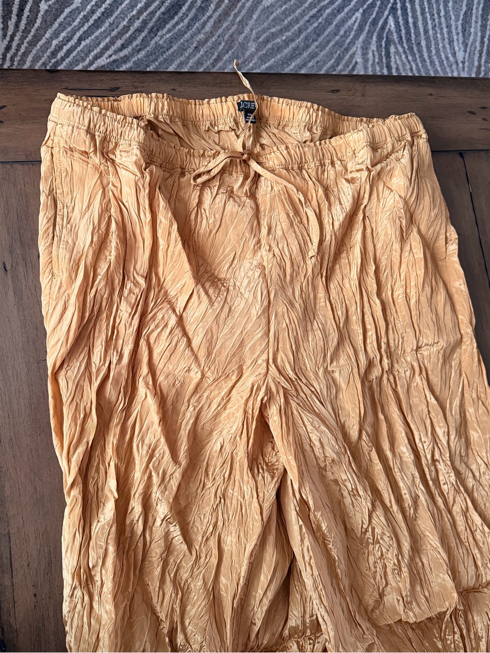 NWT J Crew New Soleil pant in crinkled viscose blend Honey Brown #327 - Picture 11 of 12